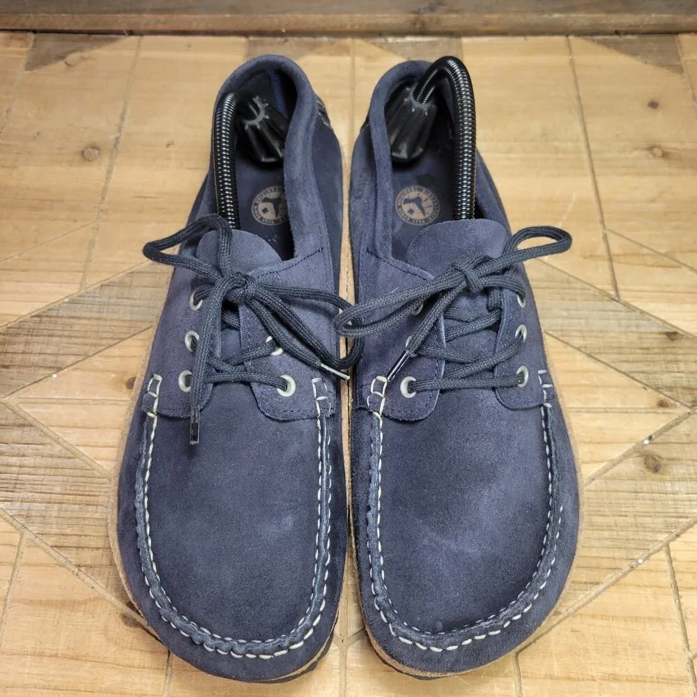 🔥Birkenstock Edson Men's 11 Night Blue Suede Comfort Loafers Shoes 1013420